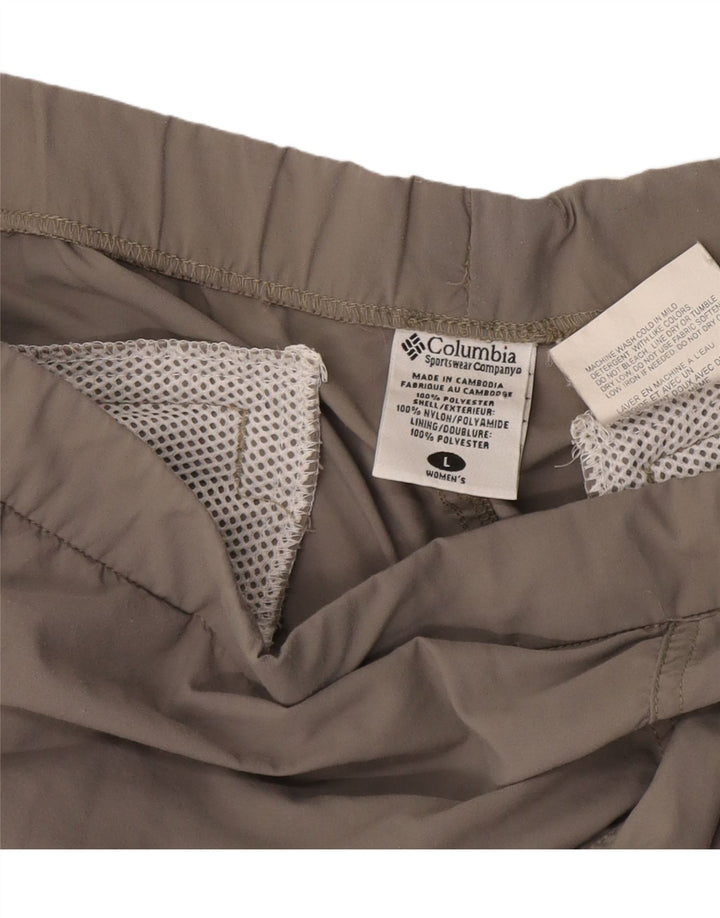 Pantaloni capri Columbia pentru femei de jogging, mari W38 L20, poliester gri