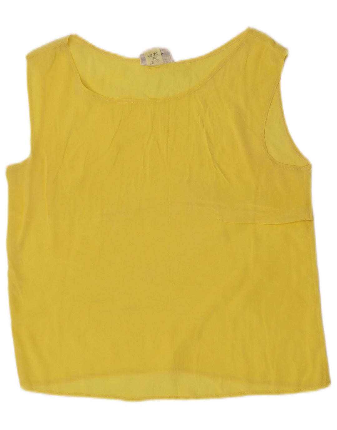 Bluză fără mâneci Crop Vintage pentru femei IT 42 Acetat galben mediu
