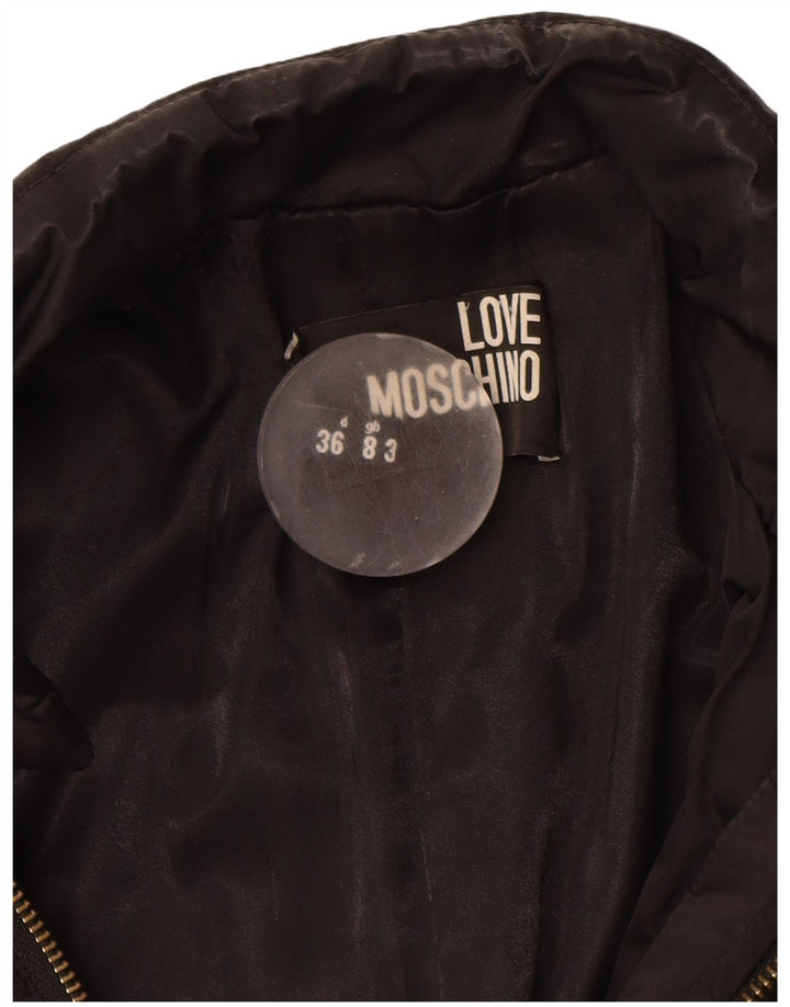 Palton pentru femei Moschino UK 8 Poliester negru mic