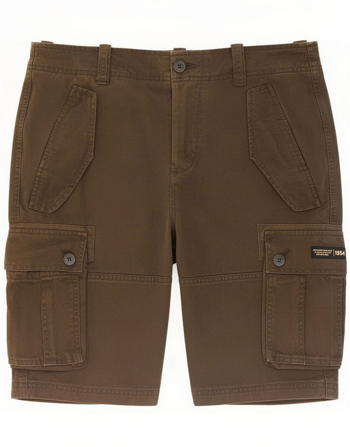 Superdry Mens Regular Cargo Shorts Medium W32 Brown Bumbac