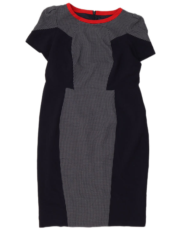 Rochie teacă pentru femei Marks & Spencer UK 14 Medium bleumarin din poliester cu carouri