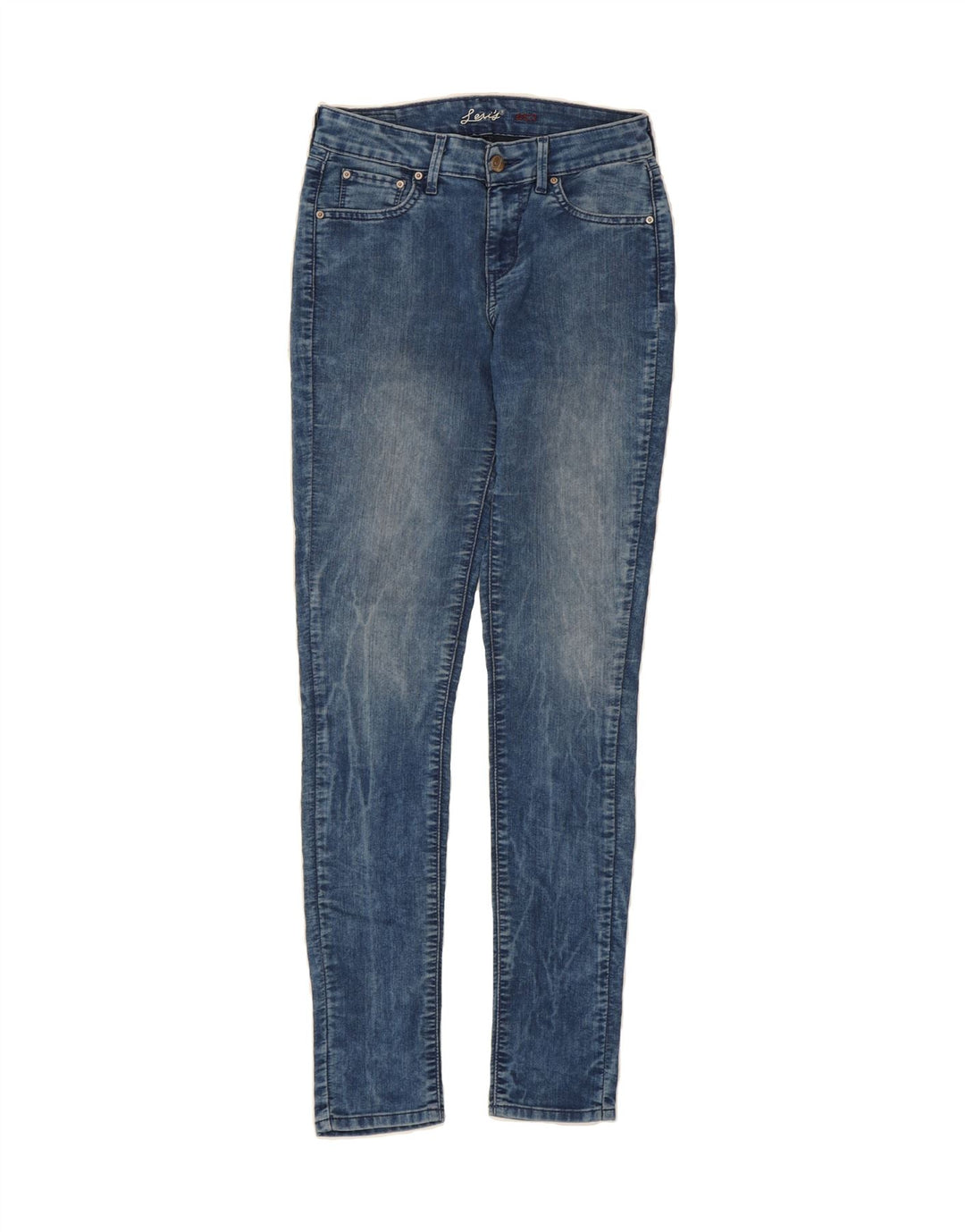 LEVI'S Womens Skinny Jeans W25 L32 Blue Cotton Vintage Levi's and Second-Hand Levi's from Messina Hembry 