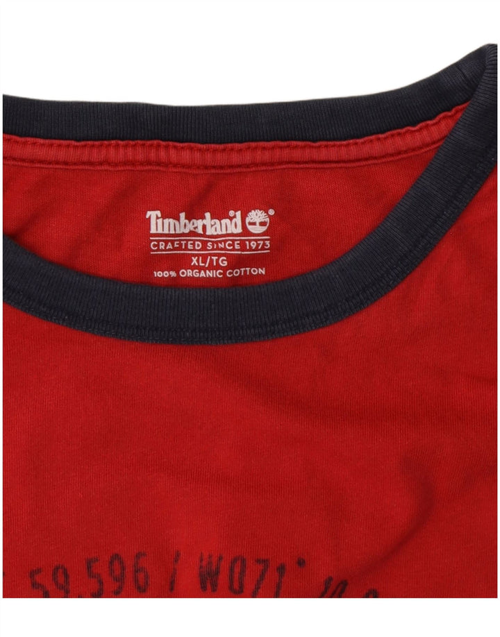 Tricou grafic Timberland pentru bărbați Top XL bumbac roșu