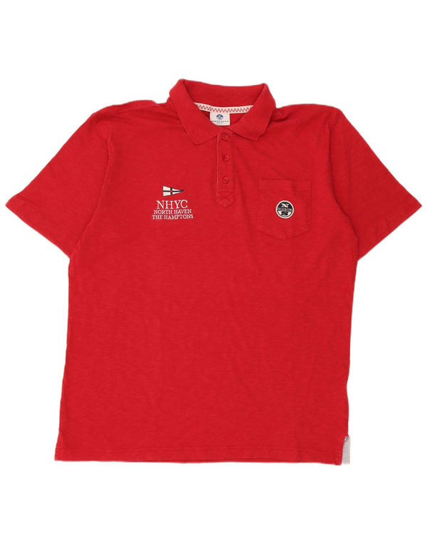 Tricou polo grafic rugby pentru bărbați North Sails, bumbac roșu XL