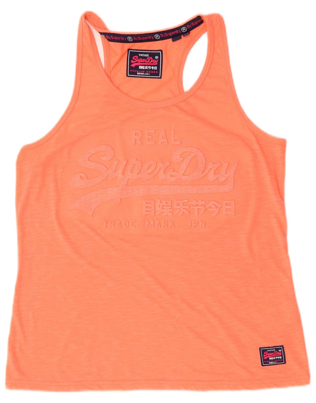 Top cu vestă grafică pentru femei Superdry UK 14 Poliester portocaliu mare