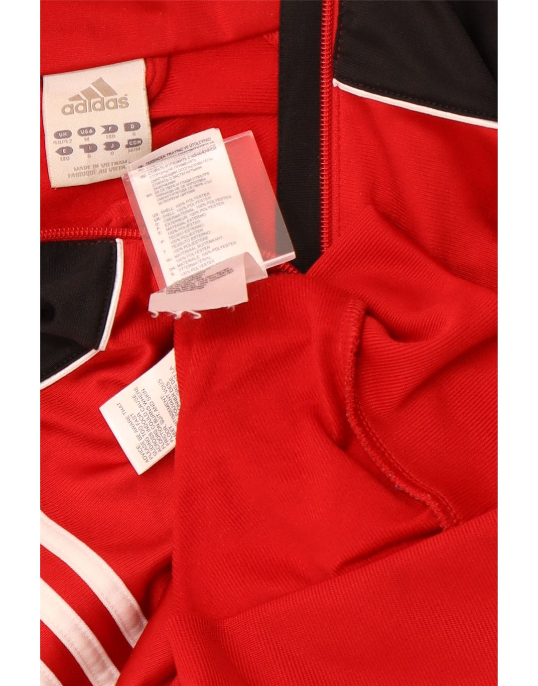 Jachetă de trening pentru bărbați ADIDAS UK 40/42 Medium Red Colorblock Sports