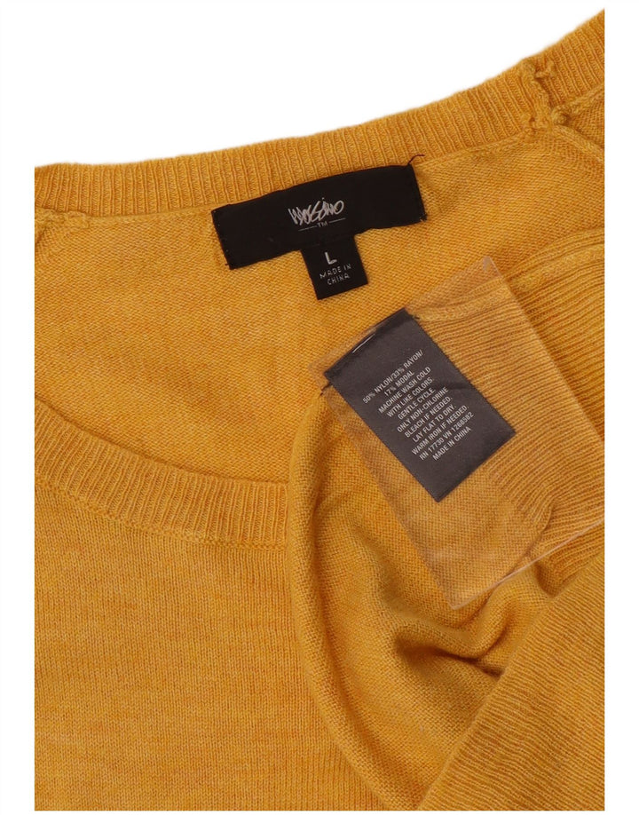 MOSSIMO Pulover de damă cu gât de barcă din nailon mare, galben, UK 16