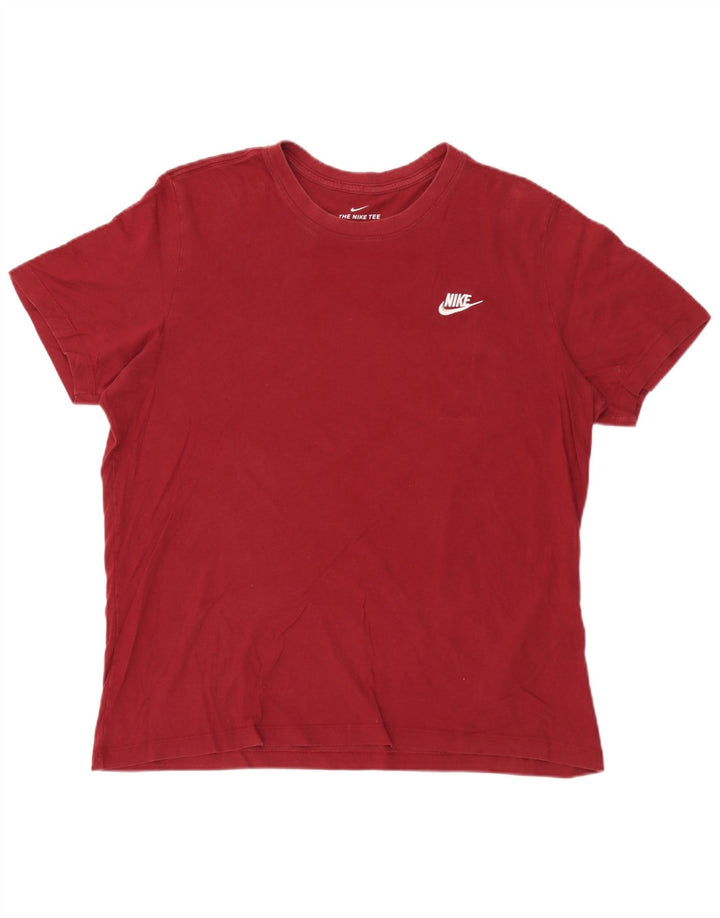 Tricou pentru bărbați Nike Top mare din bumbac burgundă