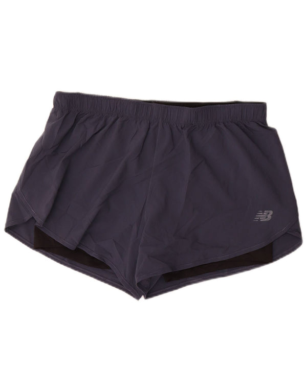 Pantaloni scurți sport pentru femei NEW BALANCE UK 16 mari, poliester bleumarin