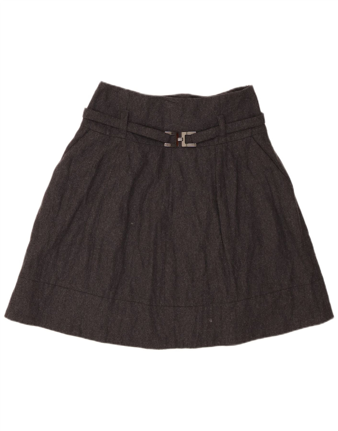 Fusta A-Line pentru femei Seventy IT 42 Medium W28 Lână virgină cu pete gri