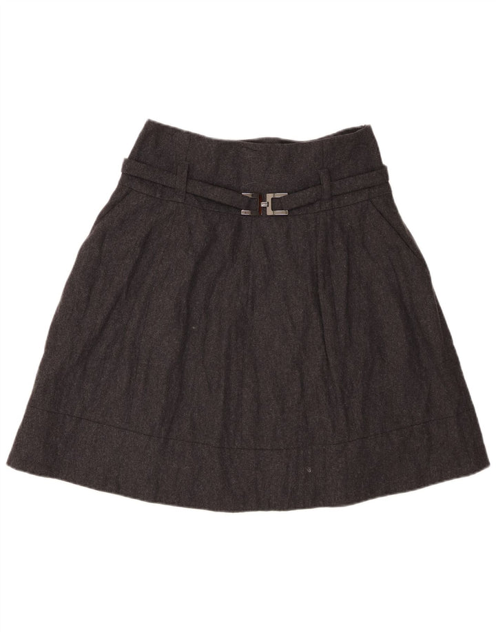 Fusta A-Line pentru femei Seventy IT 42 Medium W28 Lână virgină cu pete gri