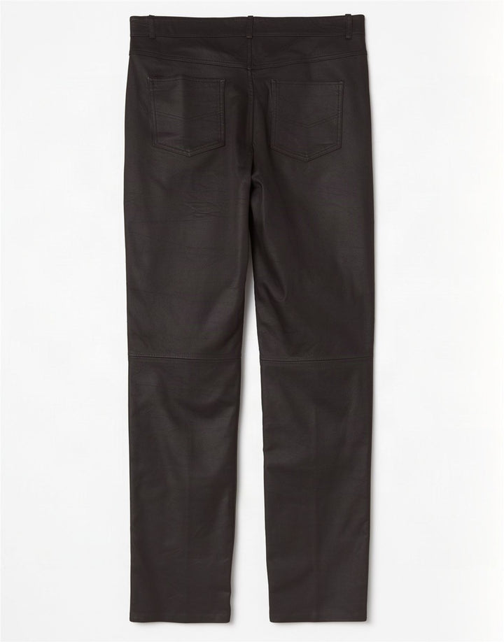 Pantaloni drepti din piele pentru bărbați Arizona W36 L32 negri
