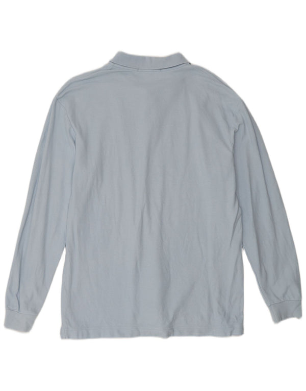 Cămașă polo cu mânecă lungă pentru bărbați FILA IT 50, bumbac albastru mediu