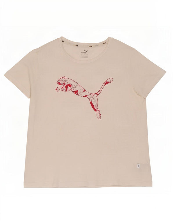 Tricou cu grafic Puma pentru femei Top UK 14 Large White Bumbac