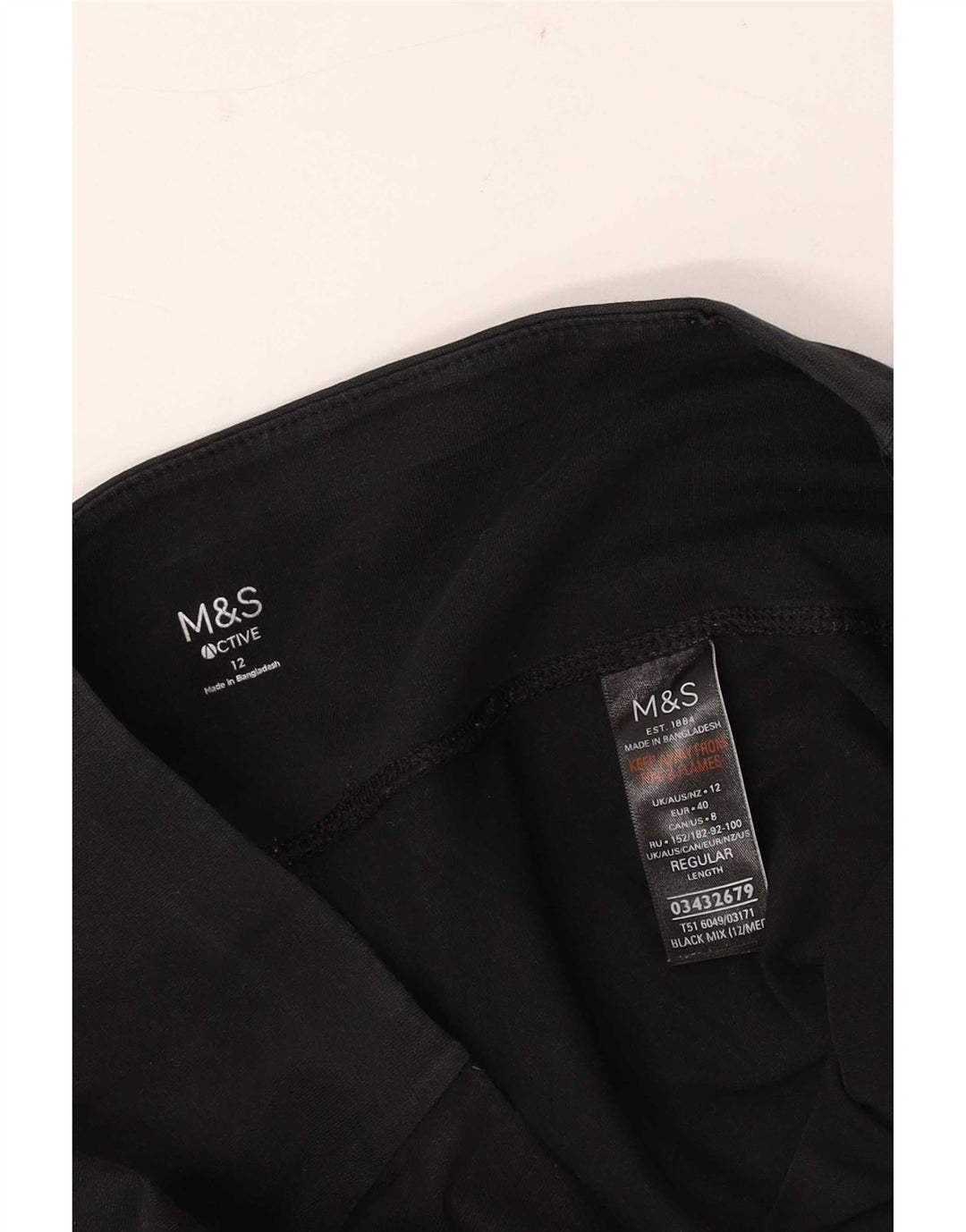 Pantaloni de trening pentru femei Marks & Spencer UK 12 bumbac mediu negru