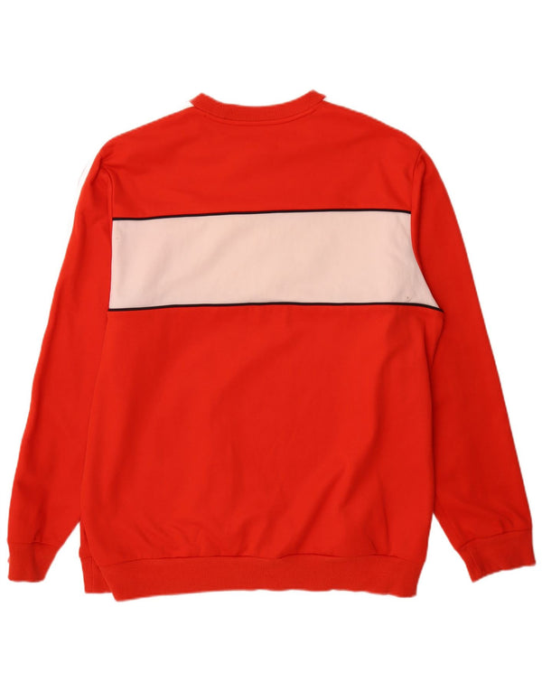 Hanorac grafic pentru bărbați Adidas Jumper XL portocaliu bumbac color bloc
