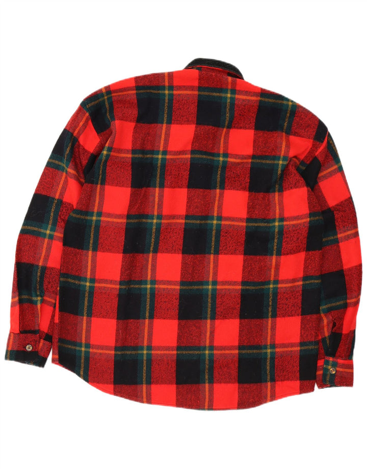 Cămașă de flanel pentru bărbați, XL, roșu, carouri