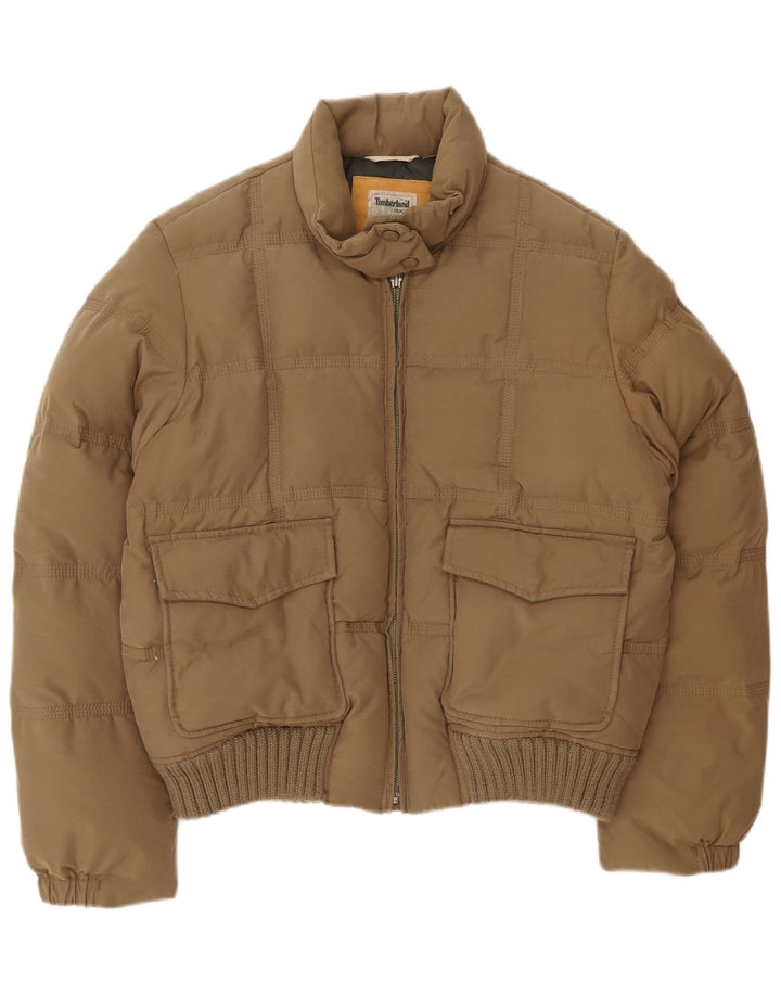 Jachetă căptușită pentru femei Timberland UK 12, bumbac maro mediu