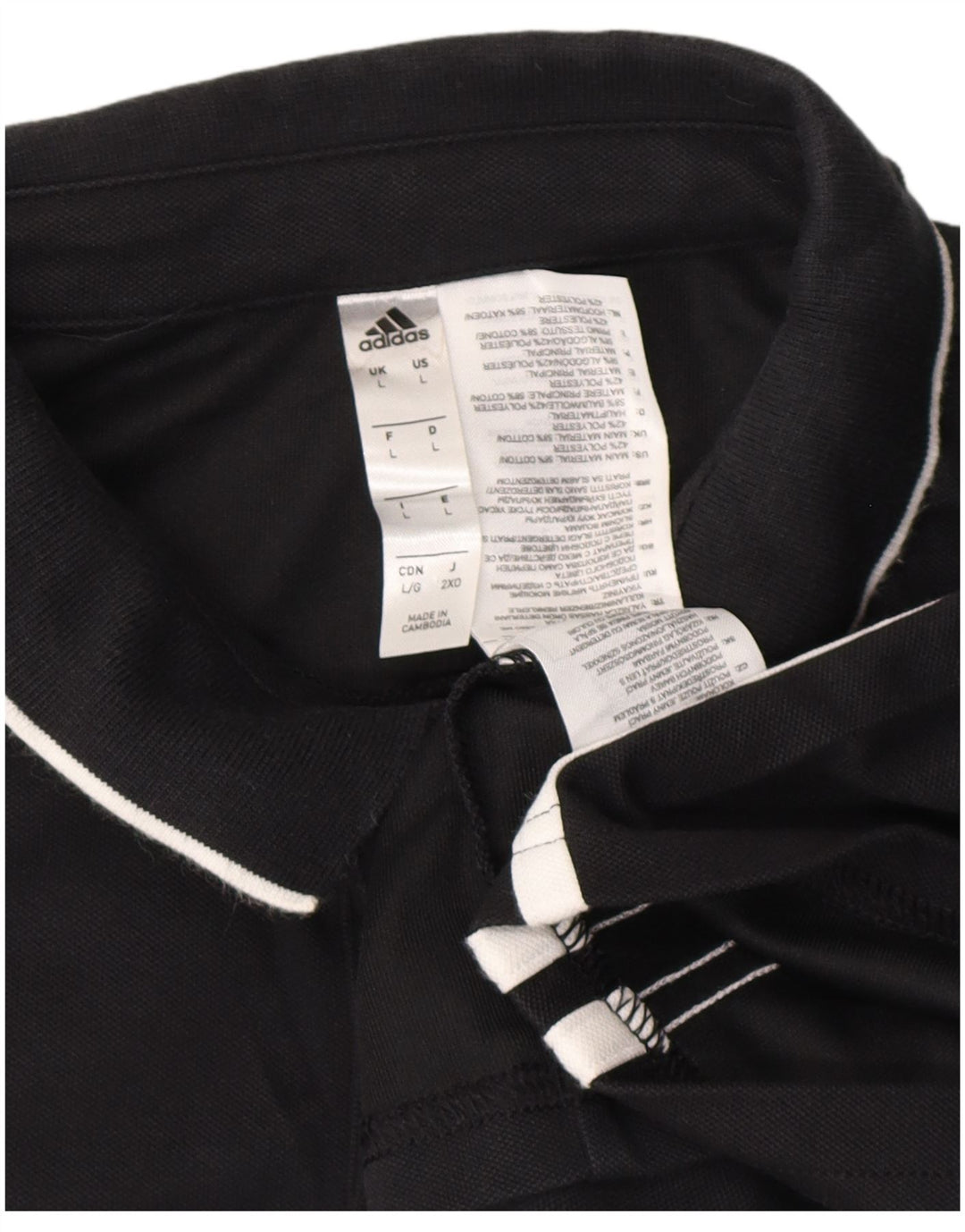 Tricou polo ADIDAS Aeroready pentru bărbați, bumbac negru mare