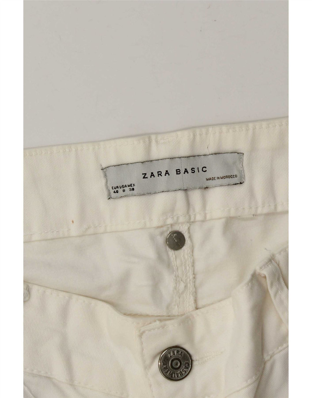 Blugi skinny dama Zara EU 40 Medium W30 L31 Alb