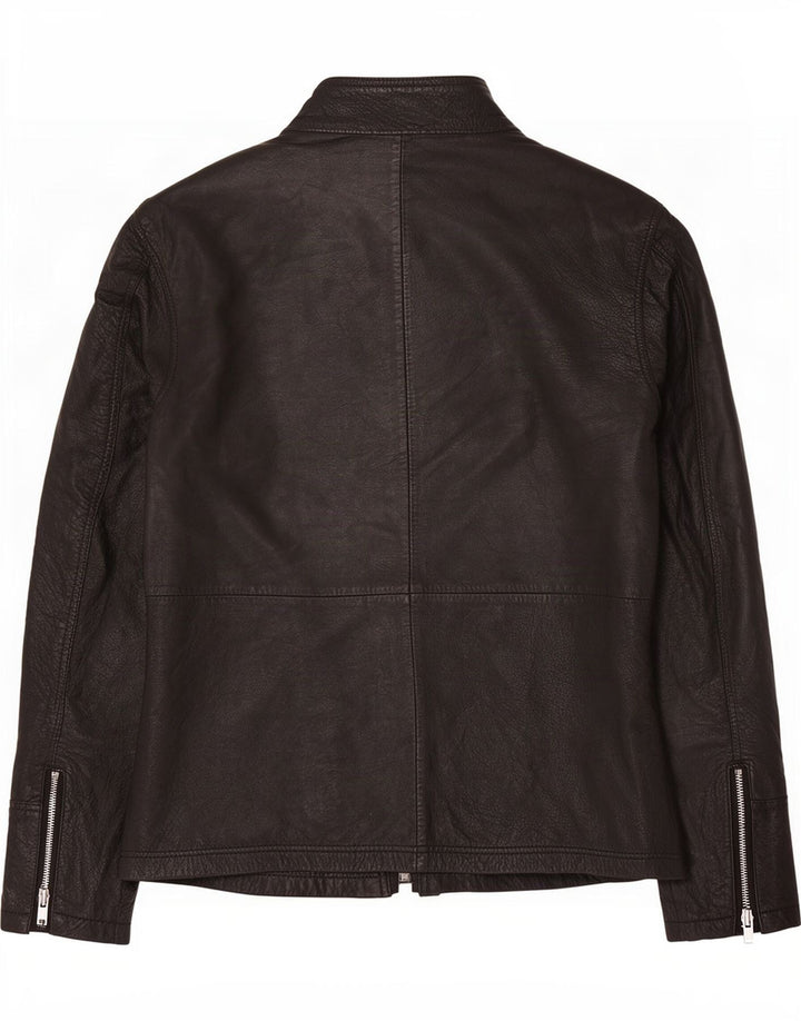 Jachetă de piele BARNEYS pentru bărbați UK 38 Medium Black