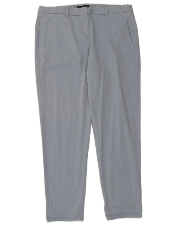 MARKS & SPENCER Pantaloni chino subțiri pentru femei UK 14 Large W36 L30 Blue