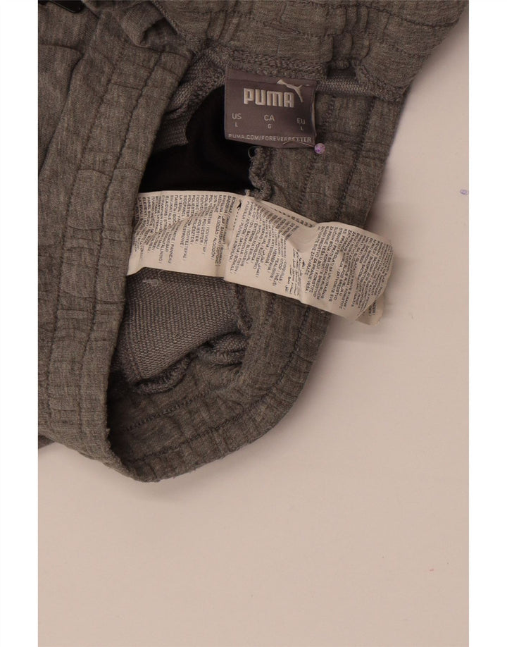 Pantaloni scurți sport Puma pentru bărbați, mari, gri, bumbac color bloc