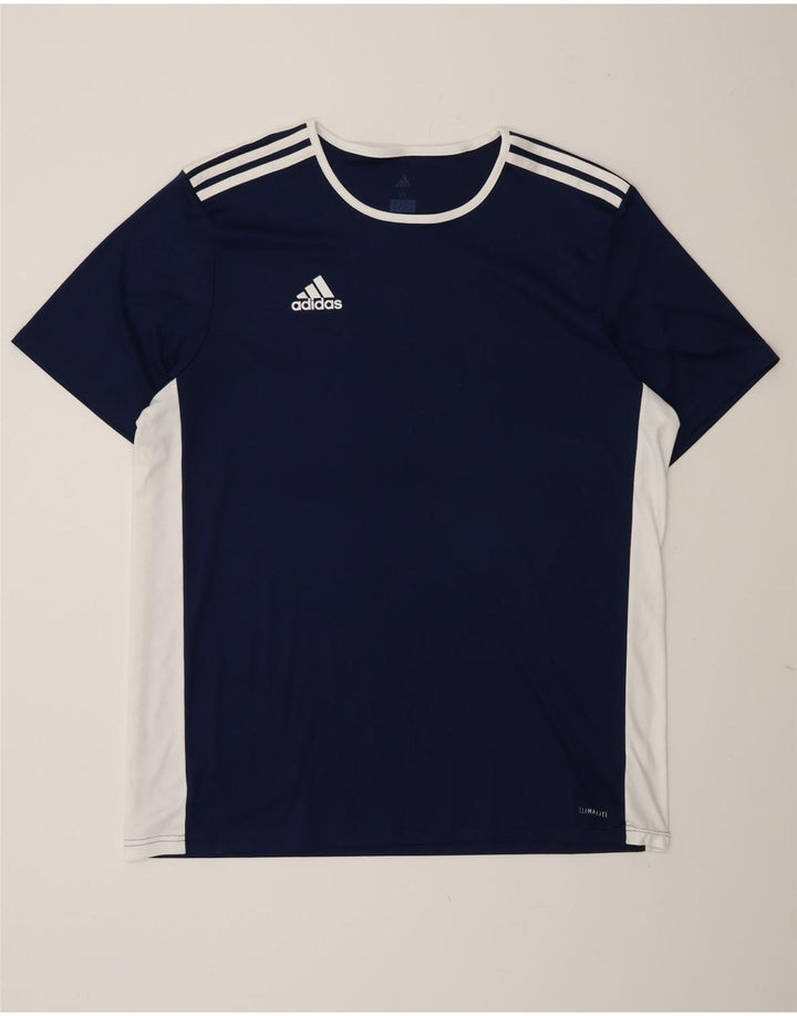 Tricou Adidas Climalite pentru bărbați Top XL Bleumarin Poliester Colorblock