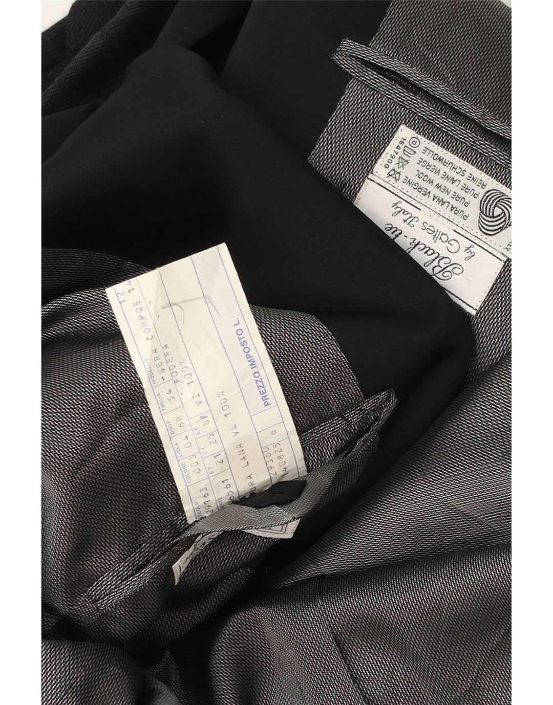 Blazer Vintage pentru bărbați cu 1 nasture IT 54 2XL Lână virgină cu dungi albastru bleumarin