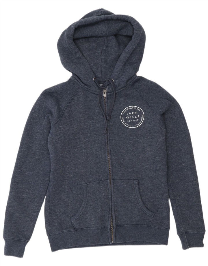 Pulover Jack Wills pentru femei, cu fermoar supradimensionat, UK 10, bleumarin, mic