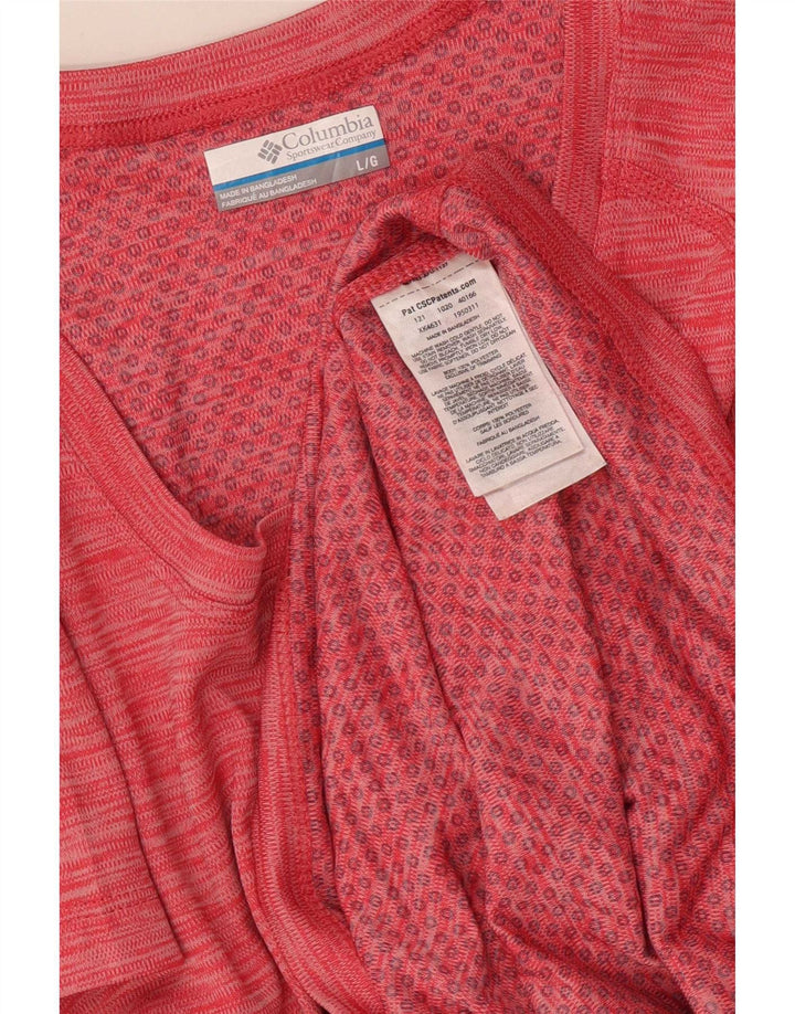 Columbia Tricou pentru femei Top UK 14 Poliester mare roșu cu pături