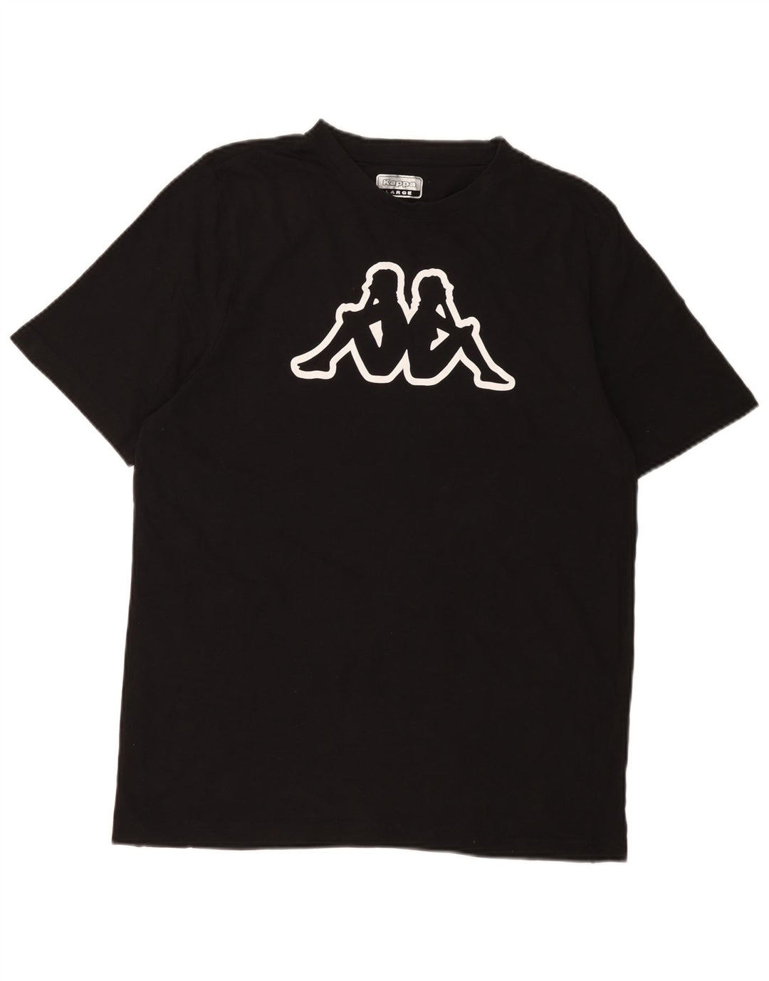 Tricou grafic KAPPA pentru bărbați Top mare din bumbac negru