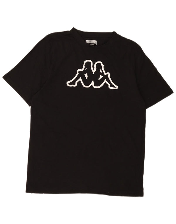 Tricou grafic KAPPA pentru bărbați Top mare din bumbac negru