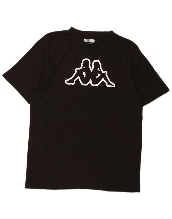 Tricou grafic KAPPA pentru bărbați Top mare din bumbac negru