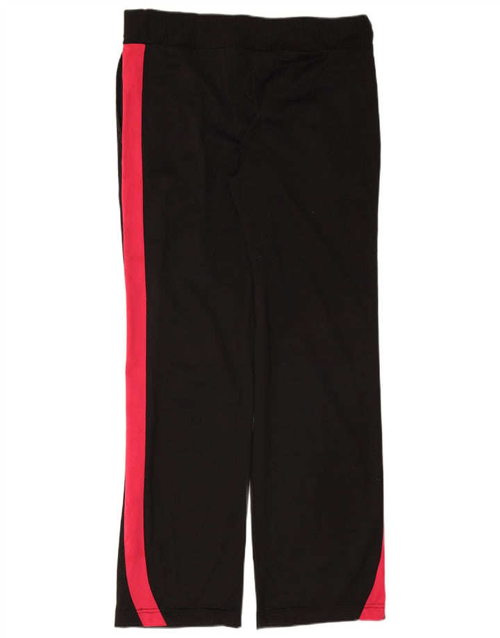 REEBOK Womens Tracksuit Trousers UK 14 Medium  Black Colourblock