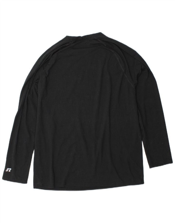 RUSSELL ATHLETIC pentru bărbați Dri-Power Top cu mânecă lungă XL poliester negru