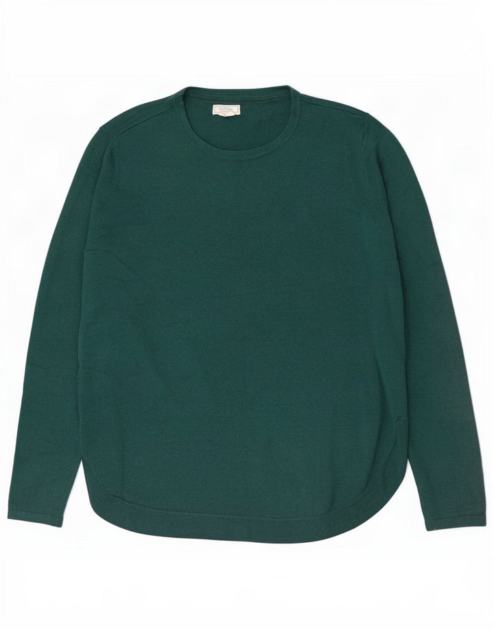 Pulover pentru femei Fat Face cu decolteu triplu UK 12 Poliester verde mediu