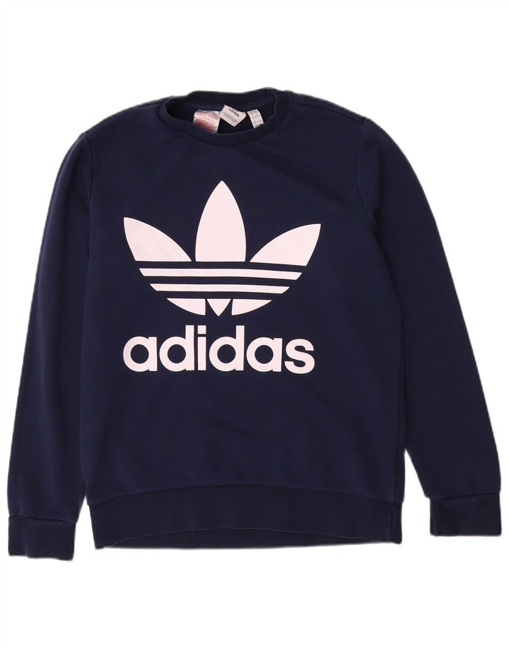 Adidas Băieți Pulover Pulover 13-14 Ani Bleumarin Bumbac