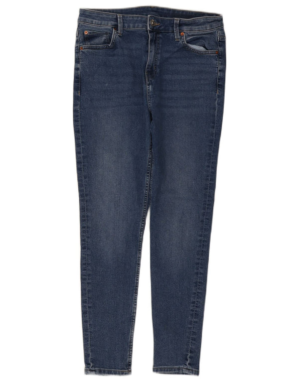 Blugi subțiri pentru femei Marks & Spencer UK 14 Medium L30 L26 Bumbac albastru