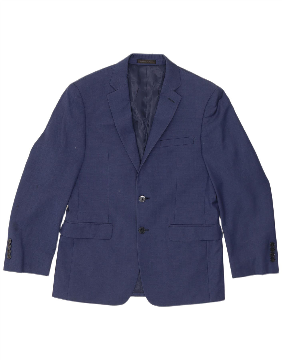 Jachetă pentru bărbați Calvin Klein, scurtă, cu 2 nasturi, UK 38, lână, albastru, mediu