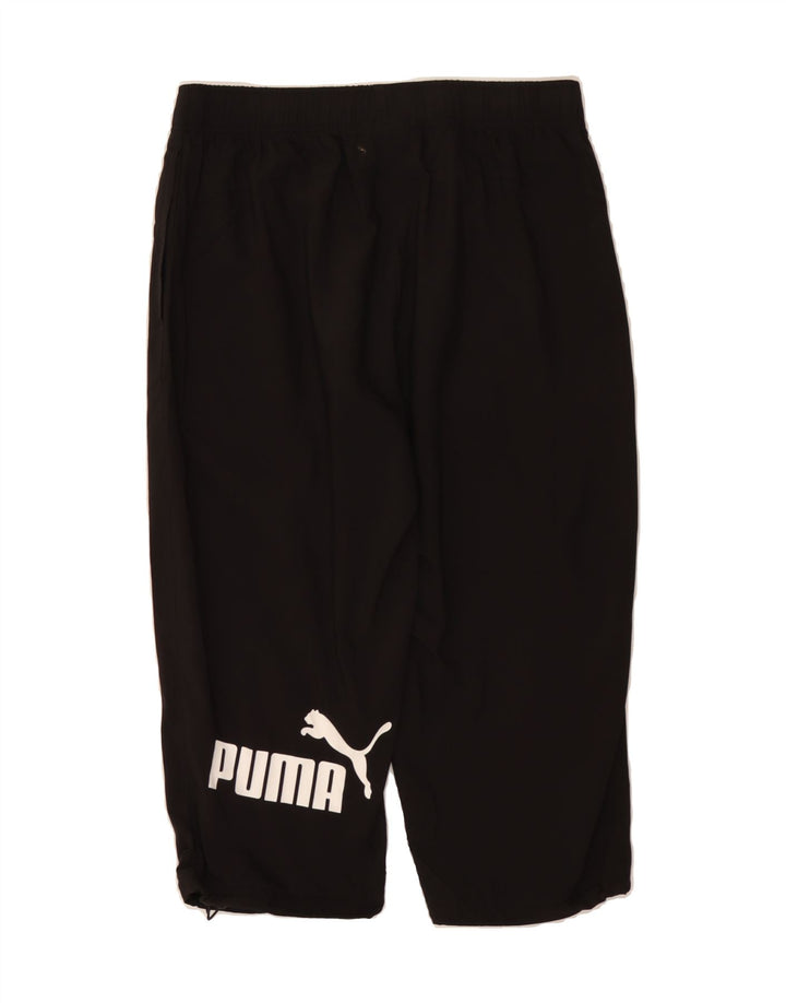PUMA Mens Graphic Capri Tracksuit Trousers Medium  Black Polyester Vintage Puma and Second-Hand Puma from Messina Hembry 