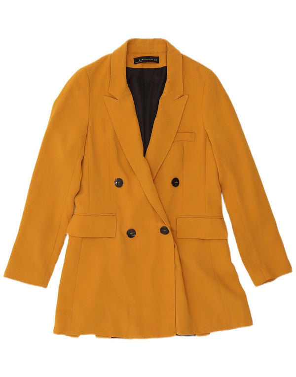 Palton supradimensionat pentru femei Zara UK 6 XS Galben poliester