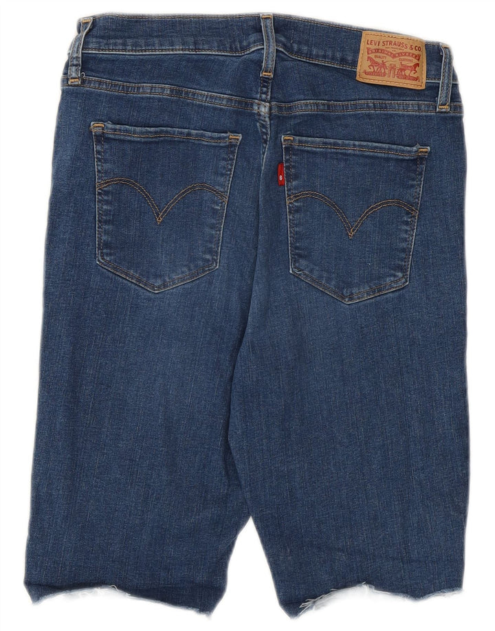 Pantaloni scurți Levi's 720, cu talie mare, din denim, W29, bumbac albastru mediu