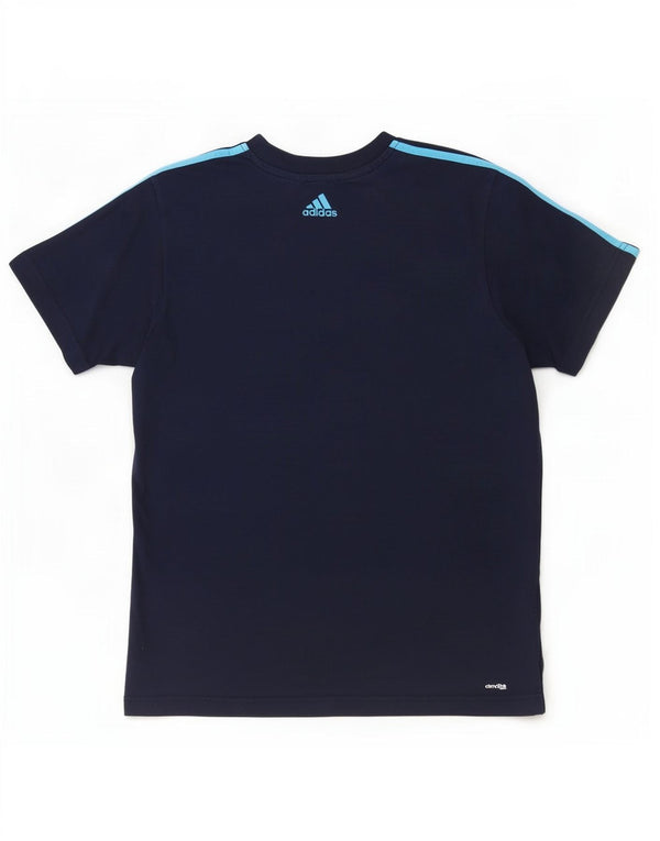 Tricou cu grafic Climalite Adidas pentru bărbați Top mare din bumbac bleumarin