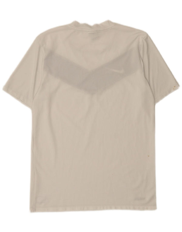 Tricou Nike Dri Fit pentru bărbați Top mic, alb, bloc de culoare