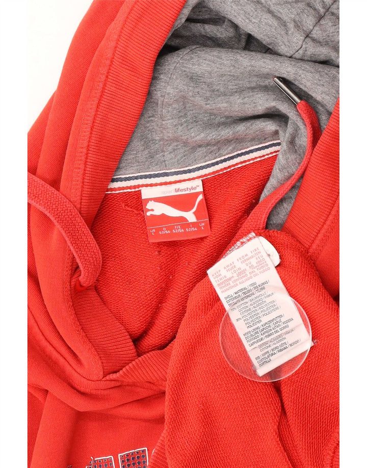 Pulover pentru bărbați Puma Graphic Hoodie Pulover mare, roșu, bumbac
