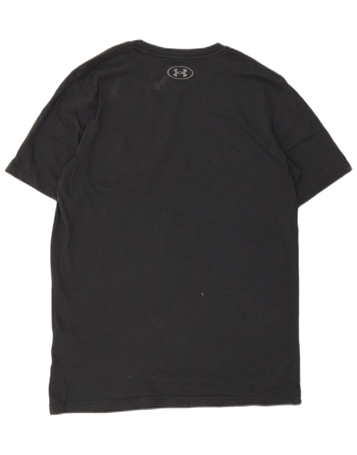 Tricou grafic Under Armour pentru bărbați Top mic din bumbac negru