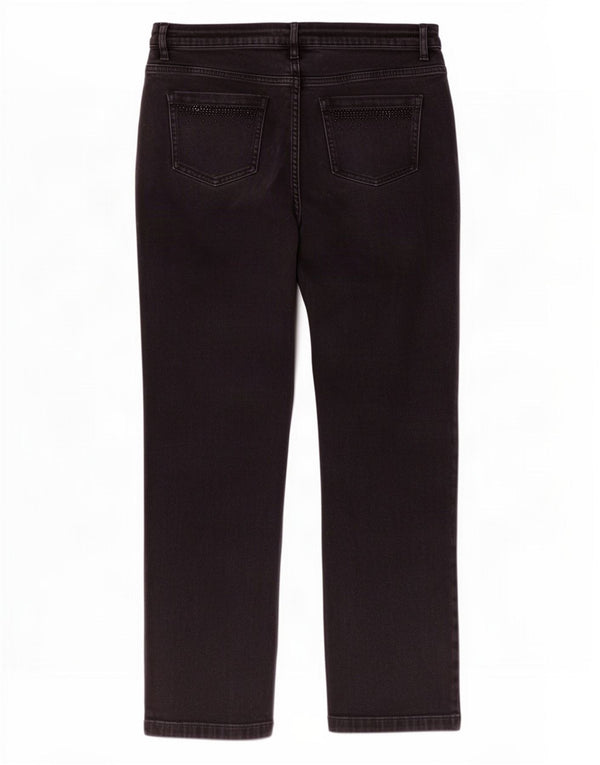 Blugi drepti pentru femei Marks & Spencer UK 18 XL W36 L29 bumbac negru