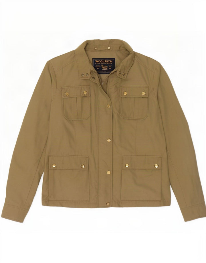 Jachetă Woolrich pentru femei UK 14 Medium Khaki Bumbac