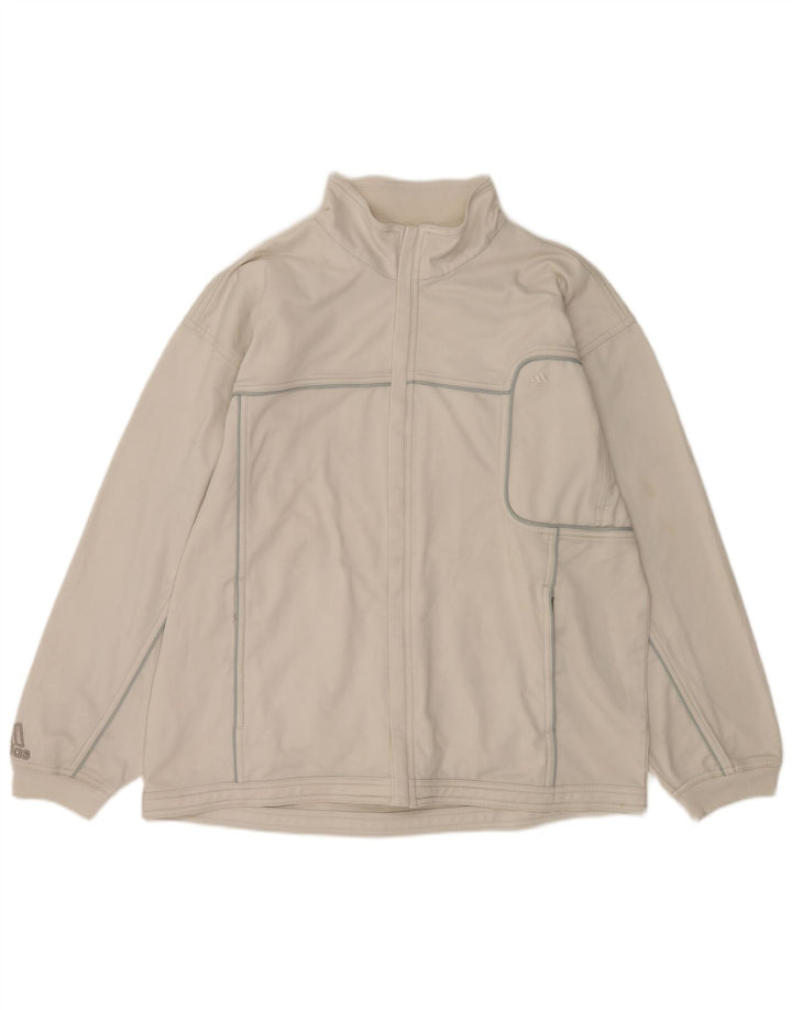 Jachetă de trening pentru bărbați ADIDAS UK 42/44 Poliester alb mare